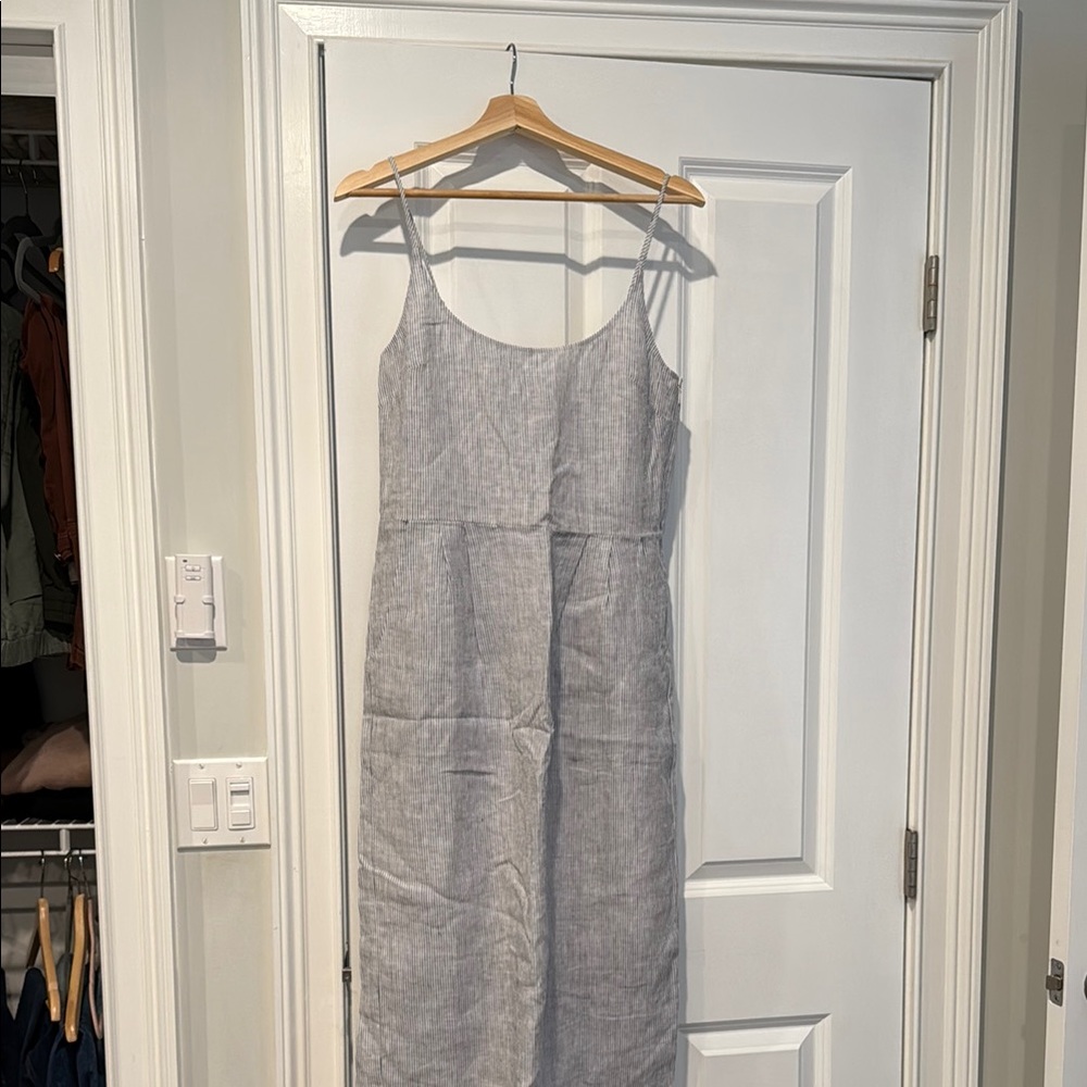 Quince Blue and White Striped Dress